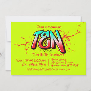 Dix Invitation Graffiti Lumineux