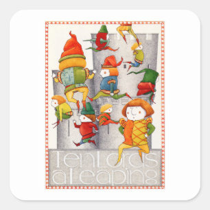 DIX LORDS UN Stickers Carré LEAPAPING