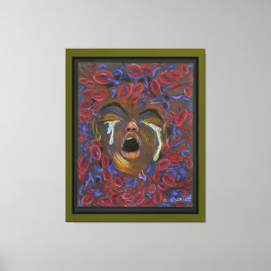 Dix redéfinis - Toile d'art en faucille vert d'imp