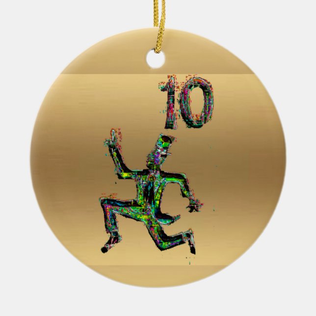Dix seigneurs un-sautant la décoration de Noël (Devant)