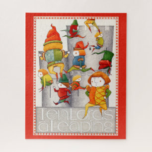 DIX SEINS UN LEAPING 16x20 Puzzle