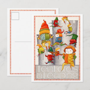 DIX SELLES UNE Carte Postale LEAPING