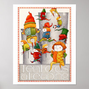 DIX SEN LORDS A LEAPING 11x14 Value Print Poster