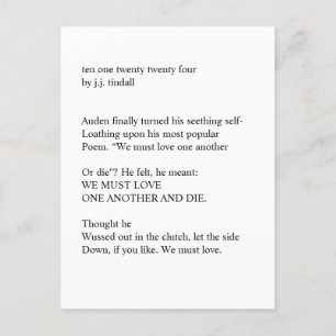 dix un vingt vingt quatre Carte postale