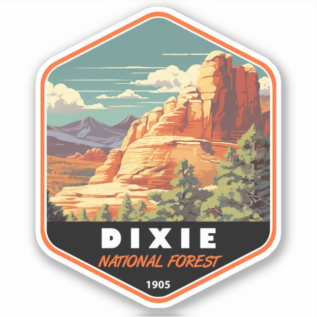 Dixie National Forest Utah Travel Art Vintage (Front)