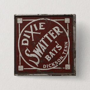 Dixie Swatters Dickson TN AH Leathers Bats 2 Inch Square Button