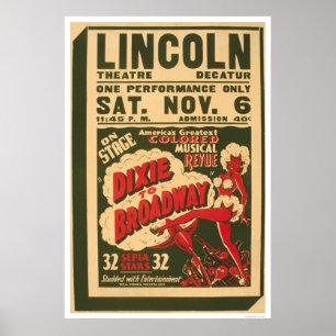 Dixie To Broadway 1937 WPA Poster