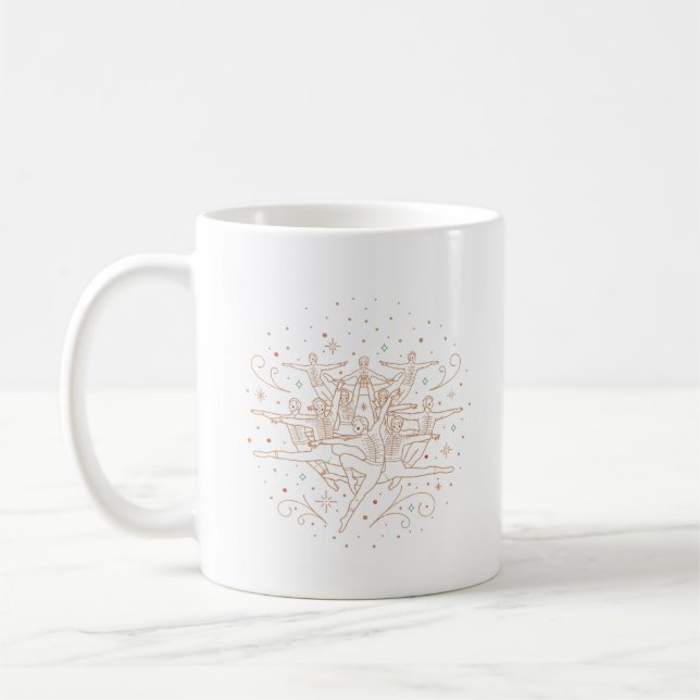 Dixième jour de la Mug de café de Noël (blanc) (Gauche)