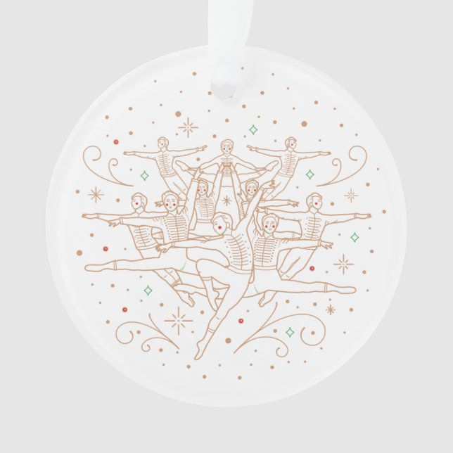 Dixième jour de Noël Ornement acrylique blanc (devant)