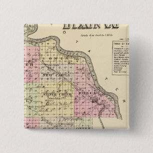 Dixon County, Nebraska 2 Inch Square Button