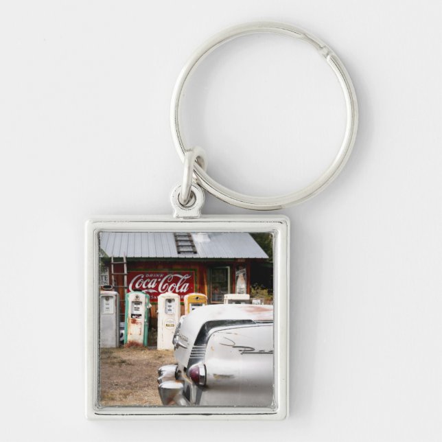 Dixon, New Mexico, United States. Vintage car Keychain (Front)