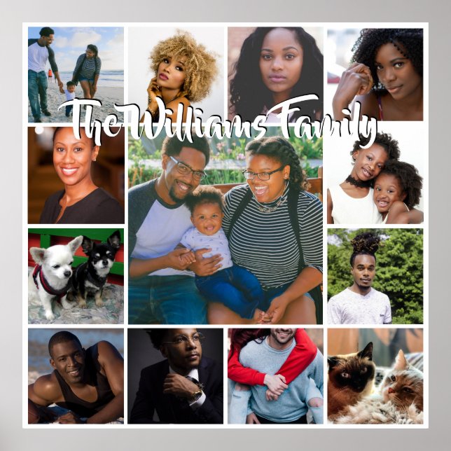 DIY 13 Photo | Our family collage DIY wording Post Poster (Front)