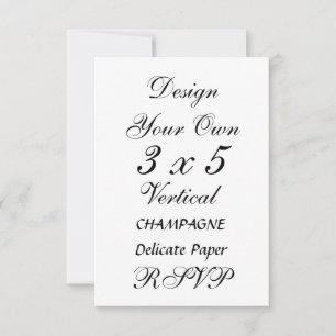 DIY 3 x 5 CHAMPAGNE Delicate Paper
