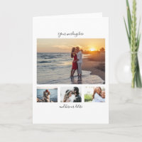 DIY 4 photo anniversary wedding plain minimalist