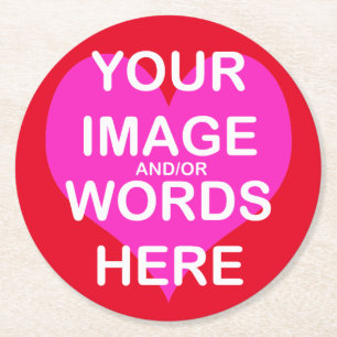 DIY (6/Set) SHAPE & COLOR OPTIONS. - Round Paper Coaster