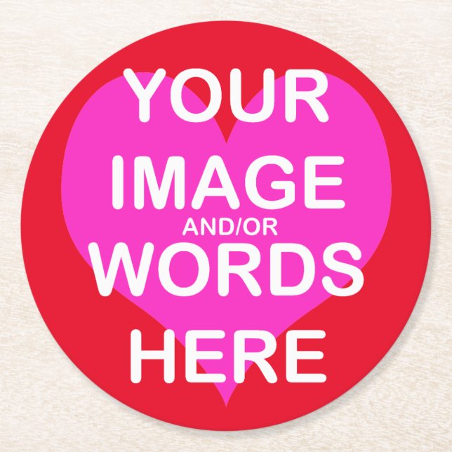 DIY (6/Set) SHAPE & COLOR OPTIONS. - Round Paper Coaster (Front)