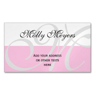 DIY - Add your own monogram and text Magnetic Business Card