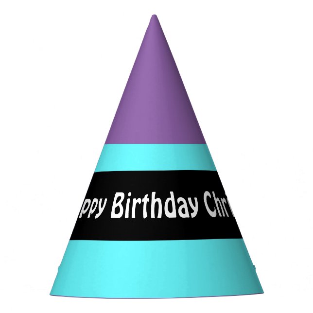 DIY - Add your own sign, photo, name & colour Party Hat (Front)