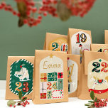 DIY Advent Calendar - Christmas Toys<br><div class="desc">24 self-adhesive stickers (with a number from 1 to 24) to close your pockets and boxes to be filled with little surprises of your own,  including 1 personalized sticker with the name of the person who opens the little gifts every day to wait until Christmas.</div>