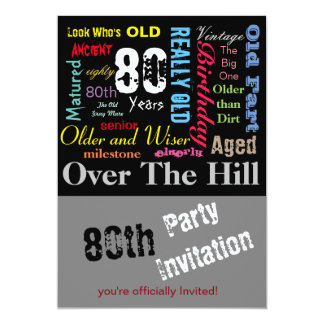 Funny 80th Birthday Invitations & Announcements | Zazzle Canada