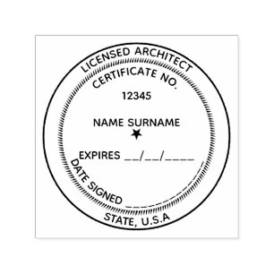 DIY Architect Professional date expiry plans Self-inking Stamp