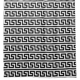 DIY Background Black White Greek Key Pattern #1