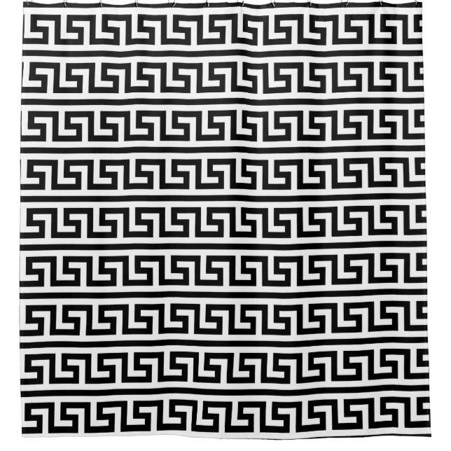 DIY Background Black White Greek Key Pattern #1 (Front)