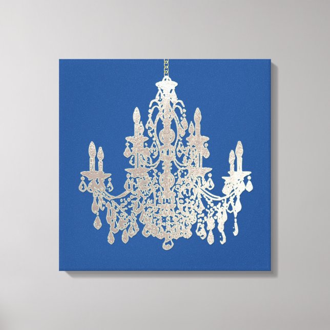 DIY Background/Faux Silver Chandelier Canvas Print (Front)