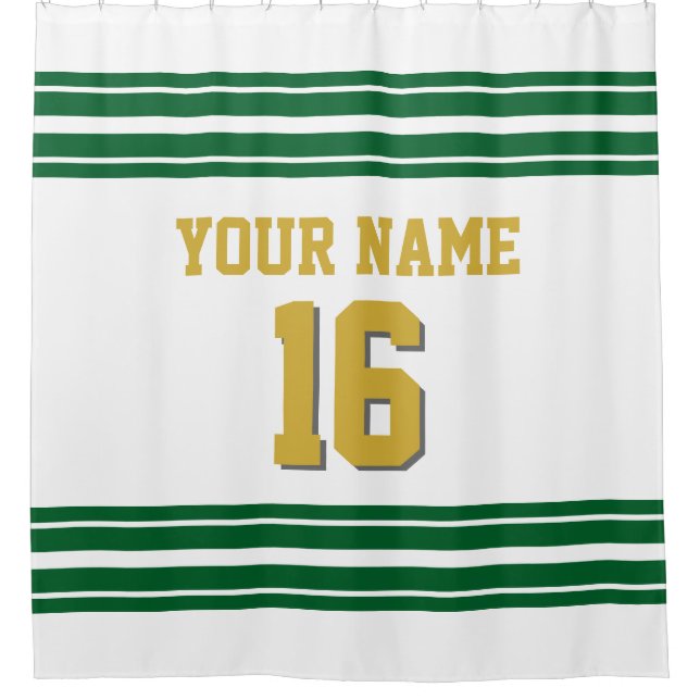DIY Background Forest Green Stripe Sports Jersey (Front)