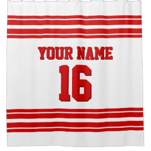 DIY Background Red Stripes Sports Jersey