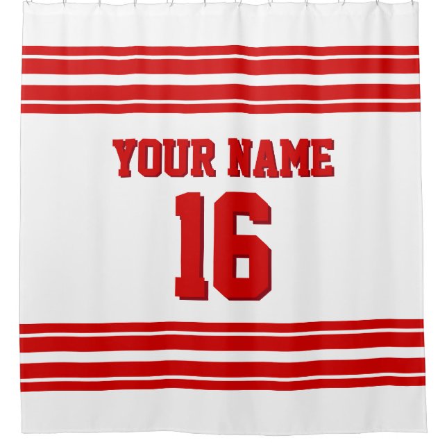 DIY Background Red Stripes Sports Jersey (Front)
