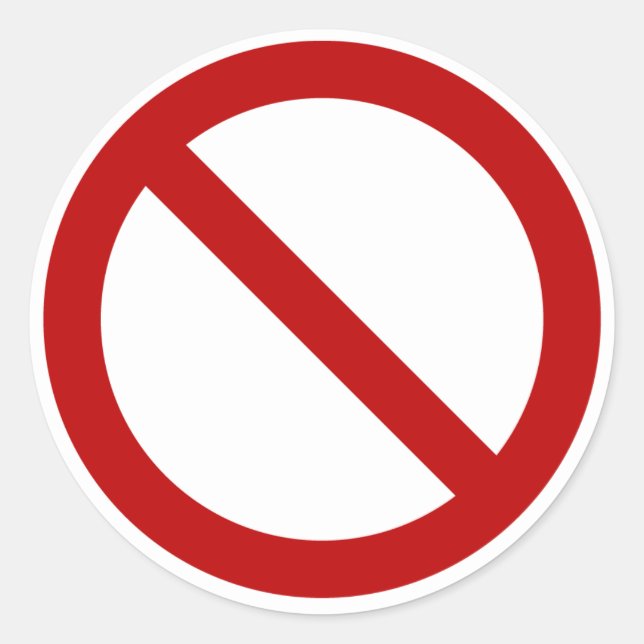 DIY "Ban" Sticker (Front)