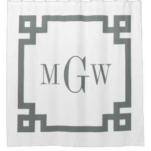 DIY BG Charcoal Grey Greek Key #2 Framed 3I Monogm