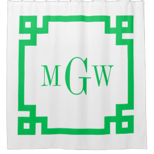 DIY BG Emerald Green Greek Key #2 Framed 3I Monogm