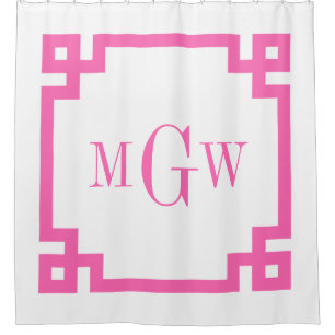 DIY BG Hot Pink Greek Key #2 Framed 3I Monogram