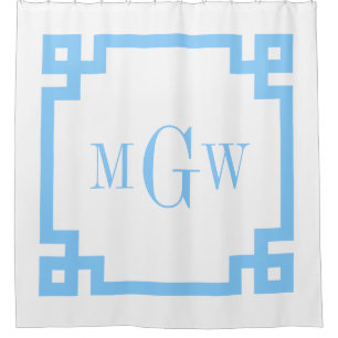 DIY BG Sky Blue Greek Key #2 Frame 3I Monogm