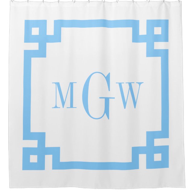 DIY BG Sky Blue Greek Key #2 Frame 3I Monogm (Front)