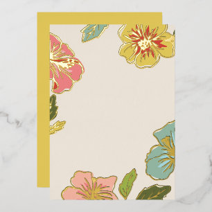 DIY Blank Aloha Hawaiian Flowers with Gold