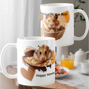 DIY Breakfast with Hamsters Photo and Hearts Coffee Mug