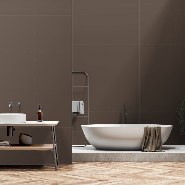 DIY Brown Simple Authority® Wallpaper (Bathroom)