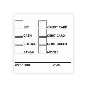 DIY business banking payment methods admin 8 check Rubber Stamp