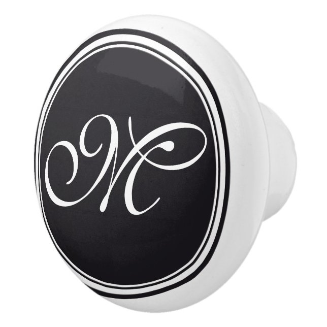 DIY Button - Customize your monogram & ideas Ceramic Knob (Right)