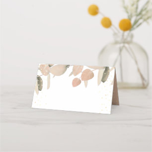 DIY Classic Blush Eucalyptus Glitter Wedding Place Card