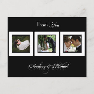 DIY COLOR/WEDDING PHOTOS THANK YOU POSTCARD
