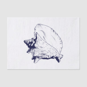 DIY Colour Beach Theme - Conch She’ll - Navy Tissue Paper