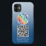 DIY Colour Gradient • Business Logo & QR Code Toug iPhone 11 Case<br><div class="desc">Share any website with a stylish custom QR code and logo iPhone 11 Case-Mate Tough Phone Case. To create your own QR code using the generator, simply type the website URL into the template. All wording is simple to personalize or delete, and the colours, fonts and logo transparency are easy...</div>