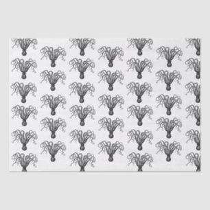 DIY Colour Vintage Stylized Octopus Drawing #8 Blu Tissue Paper