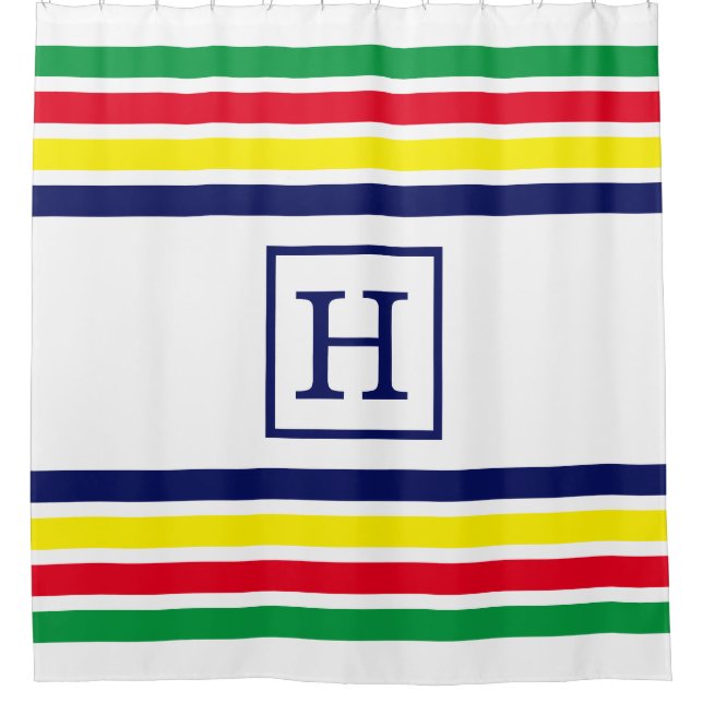 DIY Colours 4 Stripe Red Blue Yellow Green White M (Front)