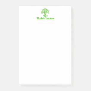 DIY Colours Celtic Knot Tree of Life with Name Grn Post-it Notes