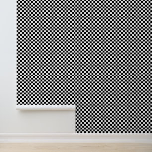 DIY Colours Checherboard Checked Black White Wallpaper